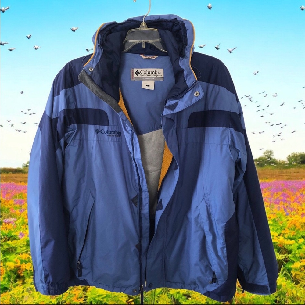 Columbia Men's Two-Tone Blue Performance Jacket Vertex Size L